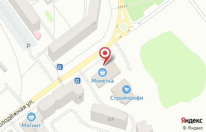 Супермаркет Монетка на Молодёжной улице на карте
