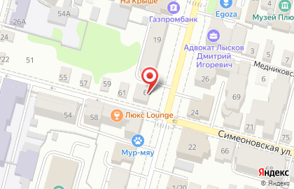 Туристическое агентство travelata.ru на Симеоновской улице на карте