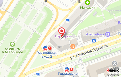 Нижегородское метро. Станция 'горьковская' на карте