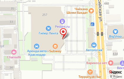 Ресторан быстрого питания Subway на Российской улице на карте
