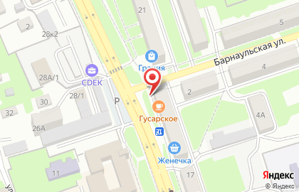 Киоск по продаже фруктов и овощей в Барнауле на карте