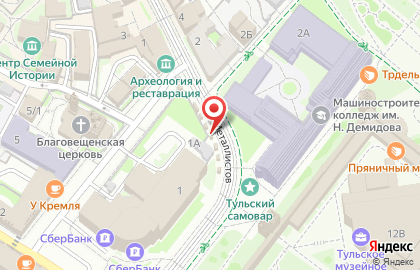 Киоск по продаже Тульского березового кваса Брагин верх на карте