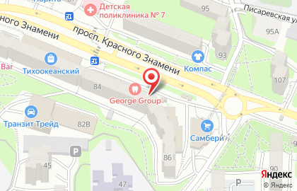 Алкомаркет Солнышко на проспекте Красного Знамени на карте