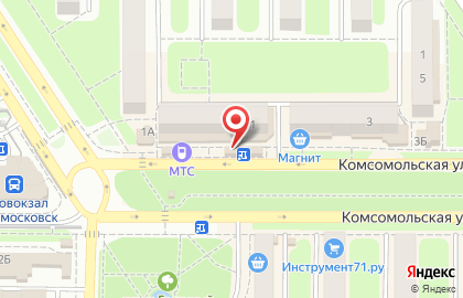 Киоск фастфудной продукции на Комсомольской на карте