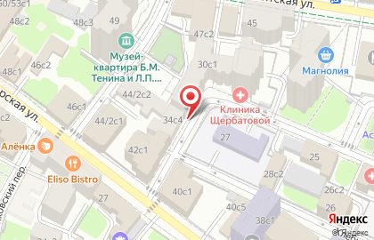 Посольство Арабской Республики Египет в г. Москве в Скатертном переулке на карте