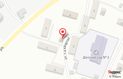 Продовольственный магазин Родник в 1-м квартале на карте