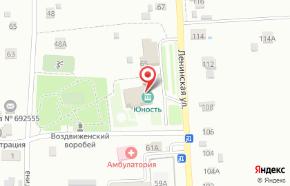 Дом культуры на Ленинской улице на карте