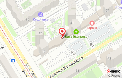 Банкомат Газпромбанк на улице Красных Командиров на карте