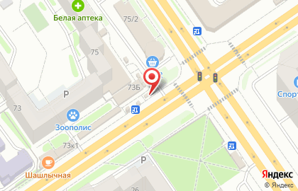 Киоск по продаже фруктов и овощей в Новосибирске на карте
