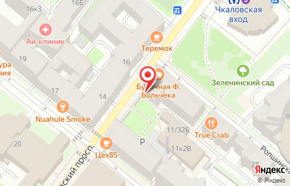 Кафе-кондитерская Север-Метрополь на Чкаловском проспекте на карте