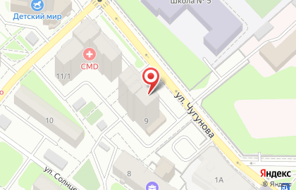 Центр молекулярной диагностики CMD на улице Чугунова в Раменском на карте