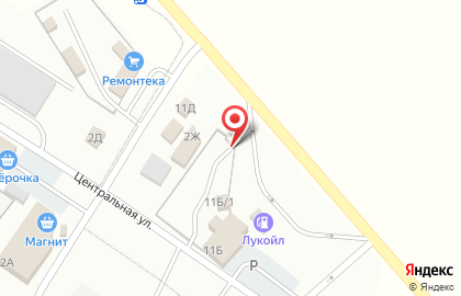 Шиномонтажная мастерская на Центральной улице на карте