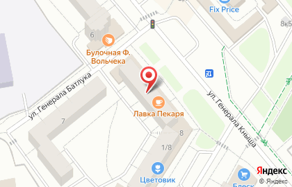 Компания Натяжные потолки на улице Генерала Кныша в Гатчине на карте