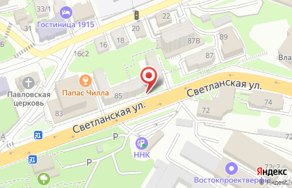 Продуктовый магазин Алиса на Светланской улице на карте