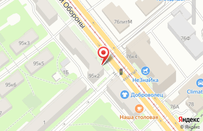 Супермаркет Дикси на проспекте Обуховской Обороны на карте