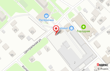 Продуктовый магазин Позитив на Центральной улице на карте