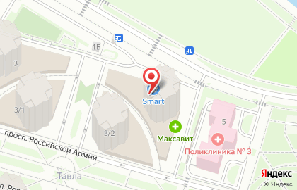 Центр стоматологии в Юбилейном на карте