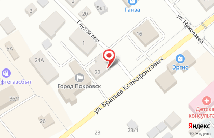 Центральная районная библиотека в Покровске на карте