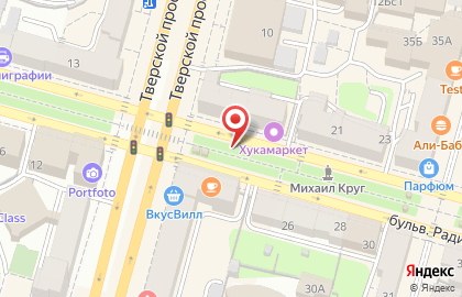 Магазин одежды Медуза на бульваре Радищева на карте