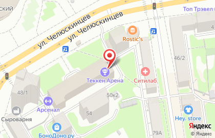 Киберспортивный центр Теккен Арена в Железнодорожном районе на карте