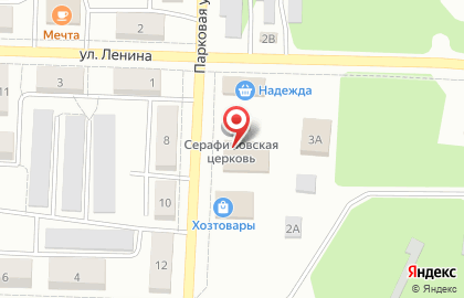 Супермаркет Пеликан на Парковой улице на карте