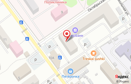 Супермаркет Лион на Октябрьской улице на карте