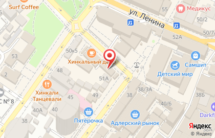 Спортбар Адриано Энзо на улице Ленина на карте