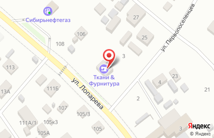 Магазин тканей и фурнитуры в Ханты-Мансийске на карте