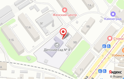 Детский сад №8 на улице Чкалова на карте