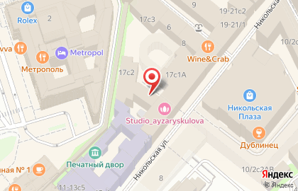 Авантаж на Никольской улице на карте