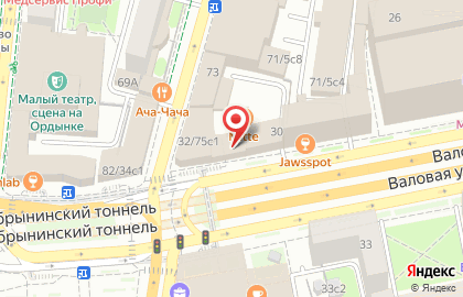 База строительных объектов Стройки России на Валовой улице на карте