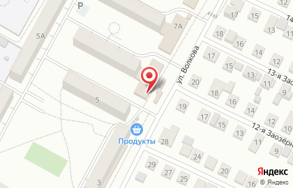 Супермаркет Магнит у дома на улице Волкова на карте