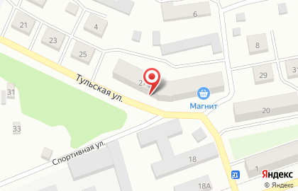 Супермаркет Магнит на Тульской улице на карте
