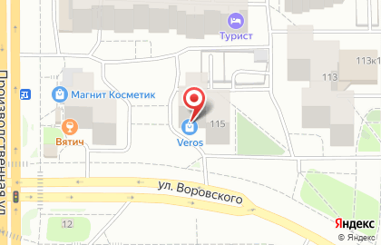 Магазин-мастерская Верос на улице Воровского на карте