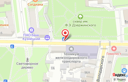 Точка на Октябрьской улице на карте
