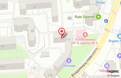 Мужская парикмахерская LEGENDA на улице Владимира Невского на карте