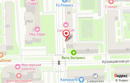 Магазин фруктов и овощей на Варшавской улице на карте