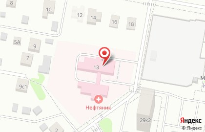 Медицинский центр МСЧ Нефтяник на улице Маршала Захарова на карте