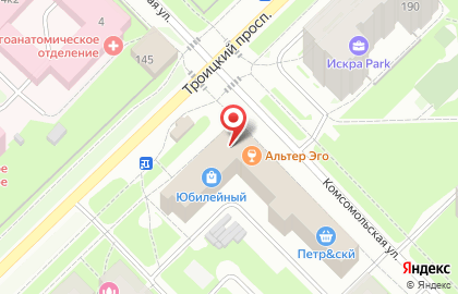 Бар Друзья на Комсомольской на карте