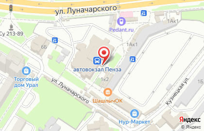Комиссионный магазин Лидер на улице Луначарского на карте