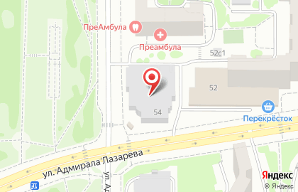 Киоск по продаже печатной продукции, район Бутово Южное на улице Адмирала Лазарева на карте