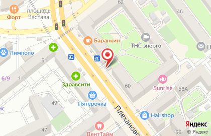 Киоск фастфудной продукции на Плехановской улице на карте