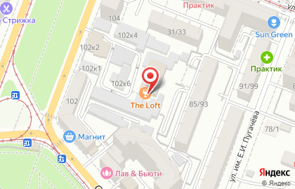 Кафе the Loft на Астраханской улице на карте