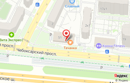 Кафе Тачанка в Чебоксарах на карте