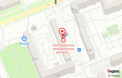 Детская поликлиника №1 Красноярская межрайонная детская клиническая больница №5 на улице Кутузова на карте