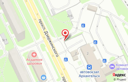Автостоянка в Архангельске на карте