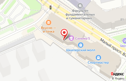 Гирлянда в Василеостровском районе на карте