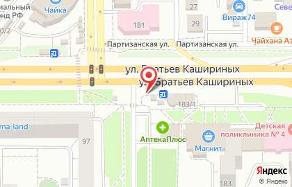 Киоск по продаже печатной продукции Вечерний Челябинск на улице Чайковского на карте