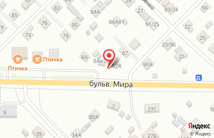 Шиномонтажная мастерская Запаска на улице Мира на карте
