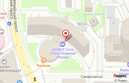 АЗИМУТ Moscow Olympic Hotel на карте